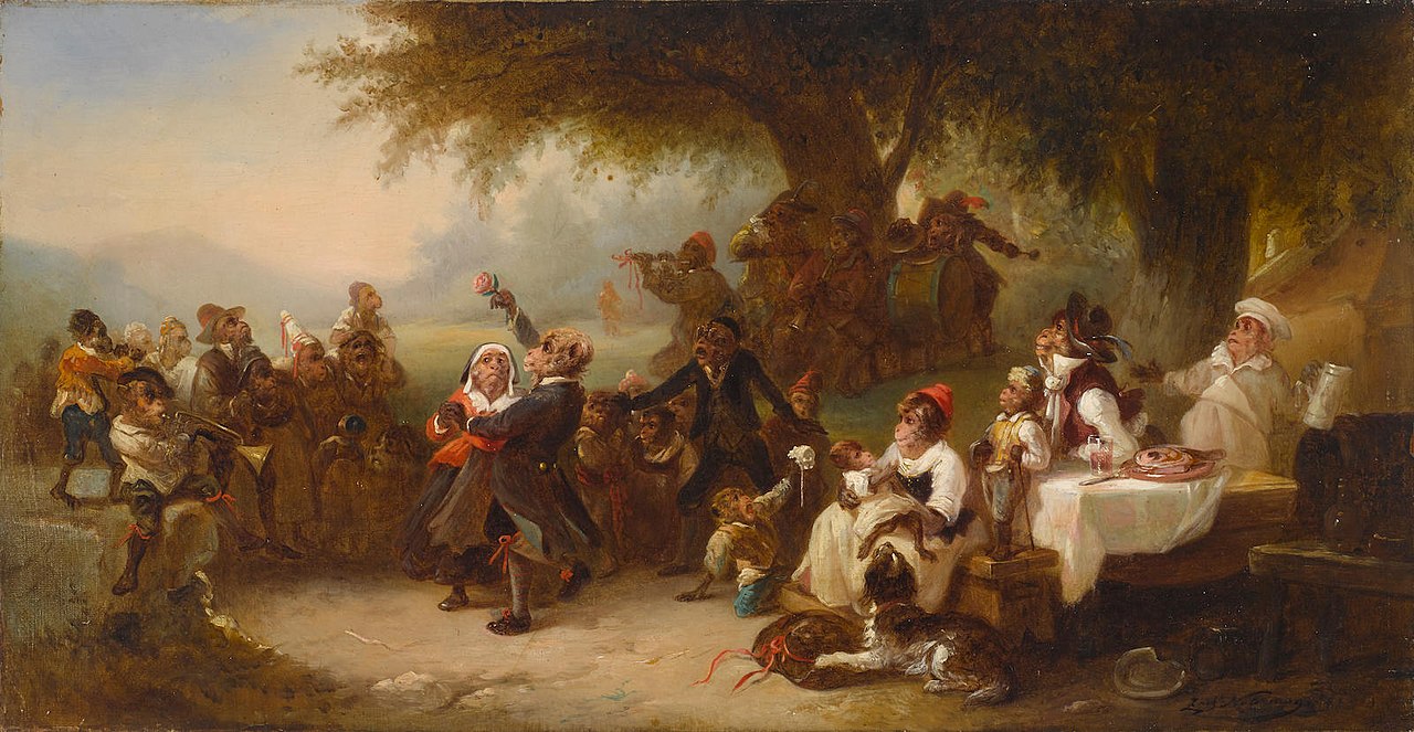 A monkey wedding by Zacharie Noterman