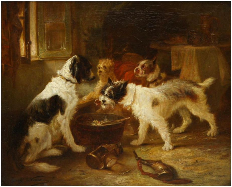 Dogs at Feeding by Zacharie Noterman