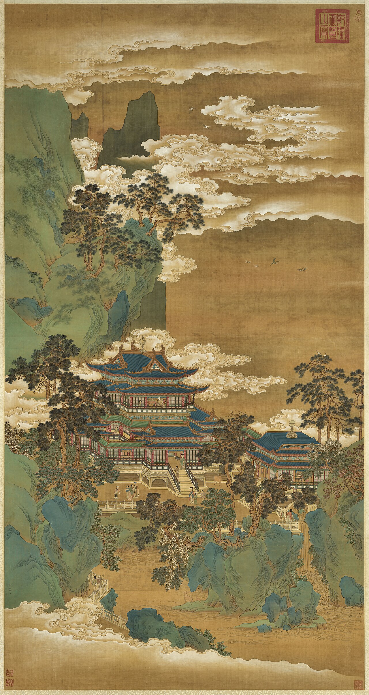 Towers and Pavilions in Mountains of the Immortals by Zhao Boju