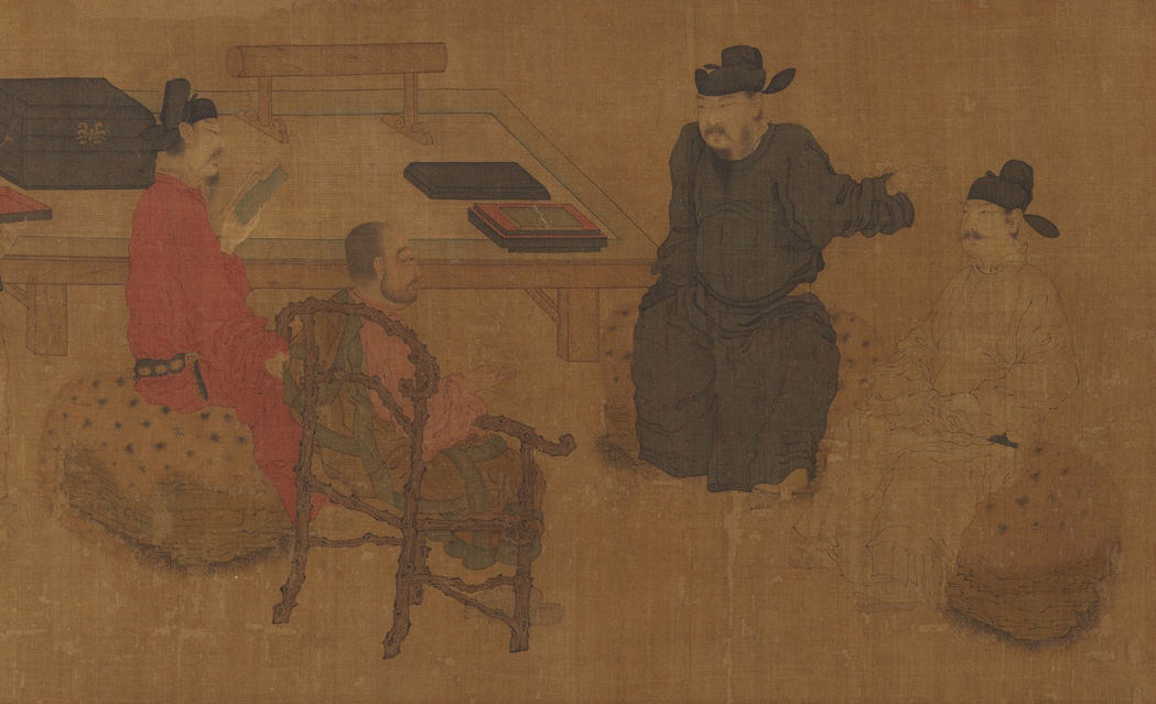 Scholars of the Liuli Hall by Zhou Wenju