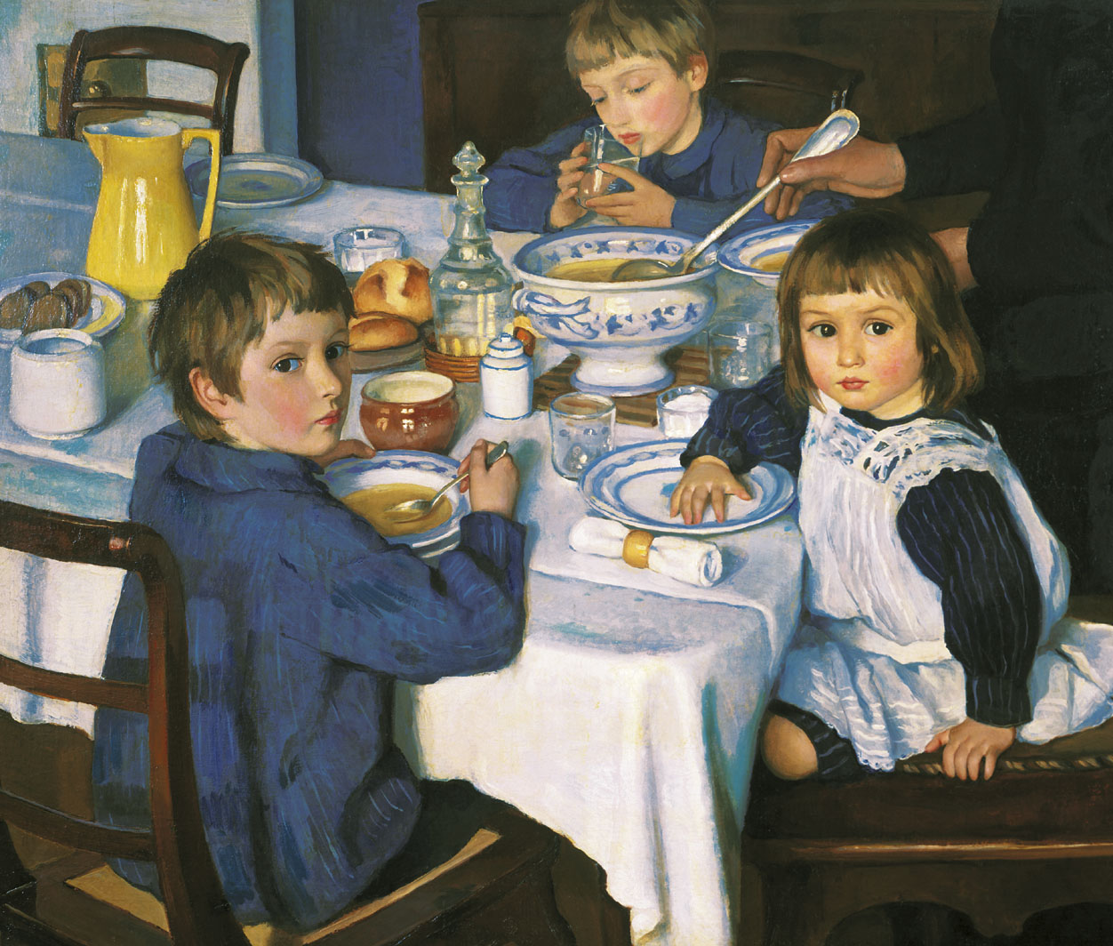 At Breakfast by Zinaida Serebryakova