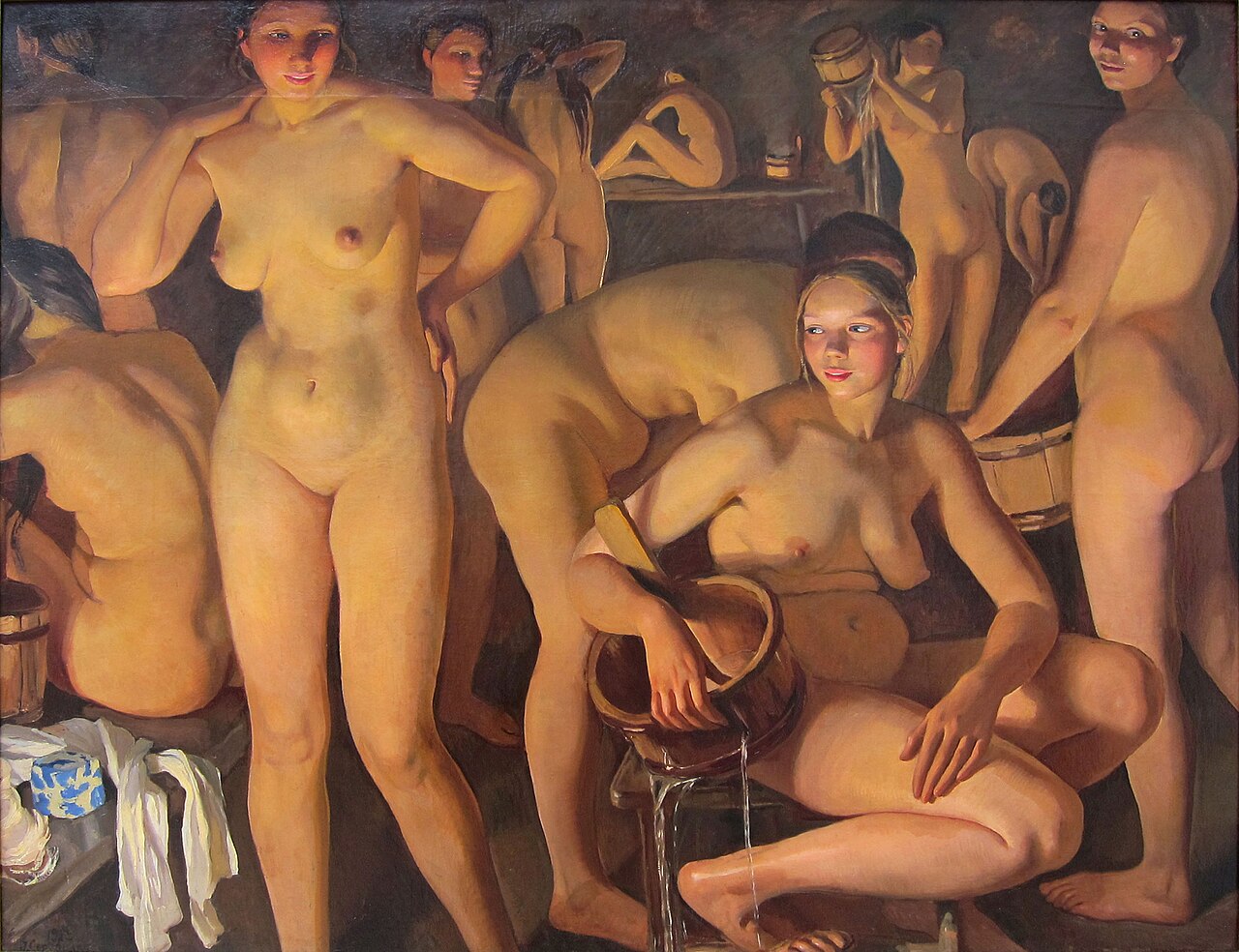 The bath-house by Zinaida Serebryakova
